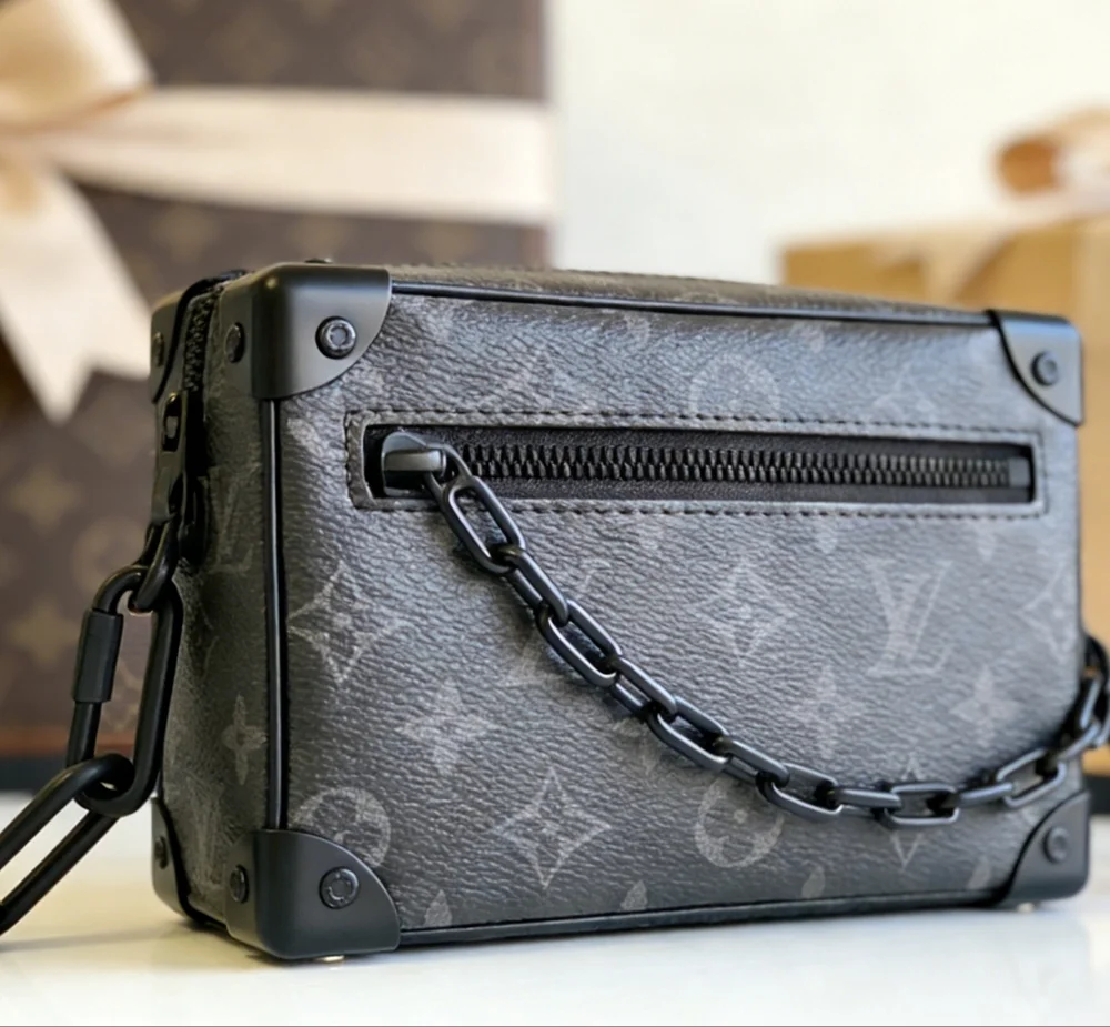 <AUTHENTIC>Louis Vuitton Mini Soft Trunk Monogram Eclipse Canvas Crossbody Bag - Picture 2 of 6
